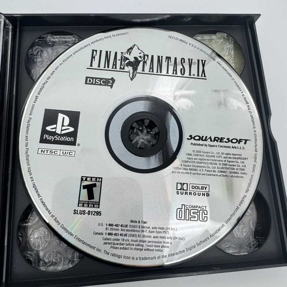 Final Fantasy IX (Sony Playstation 1) 4-Disc Set PS1 Black Label - No Manual